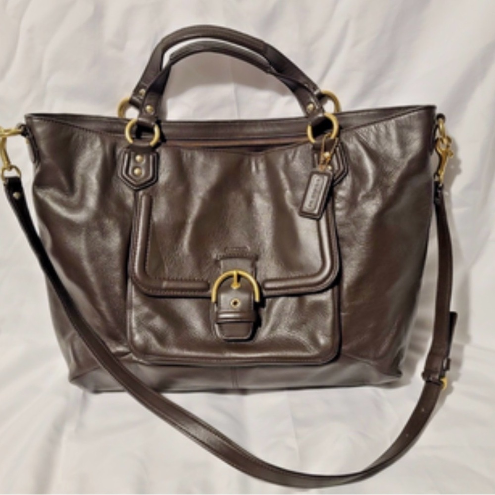 Coach Dark Brown Leather Satchel